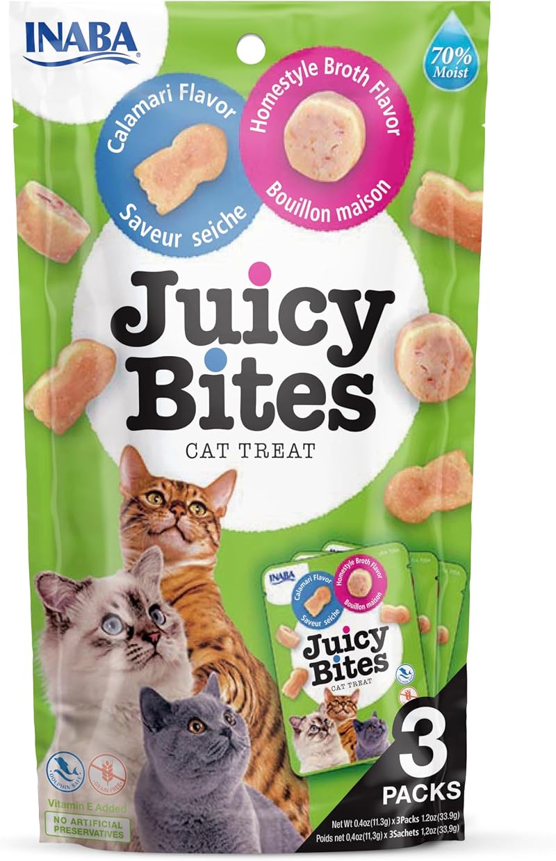 INABA Juicy Bites Calamari & Homestyle Broth Cat Treat 33g 1 Pack
