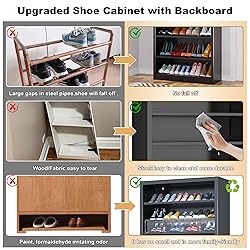 5-Space Heavy Duty Steel Shoe Rack, 4-Tier