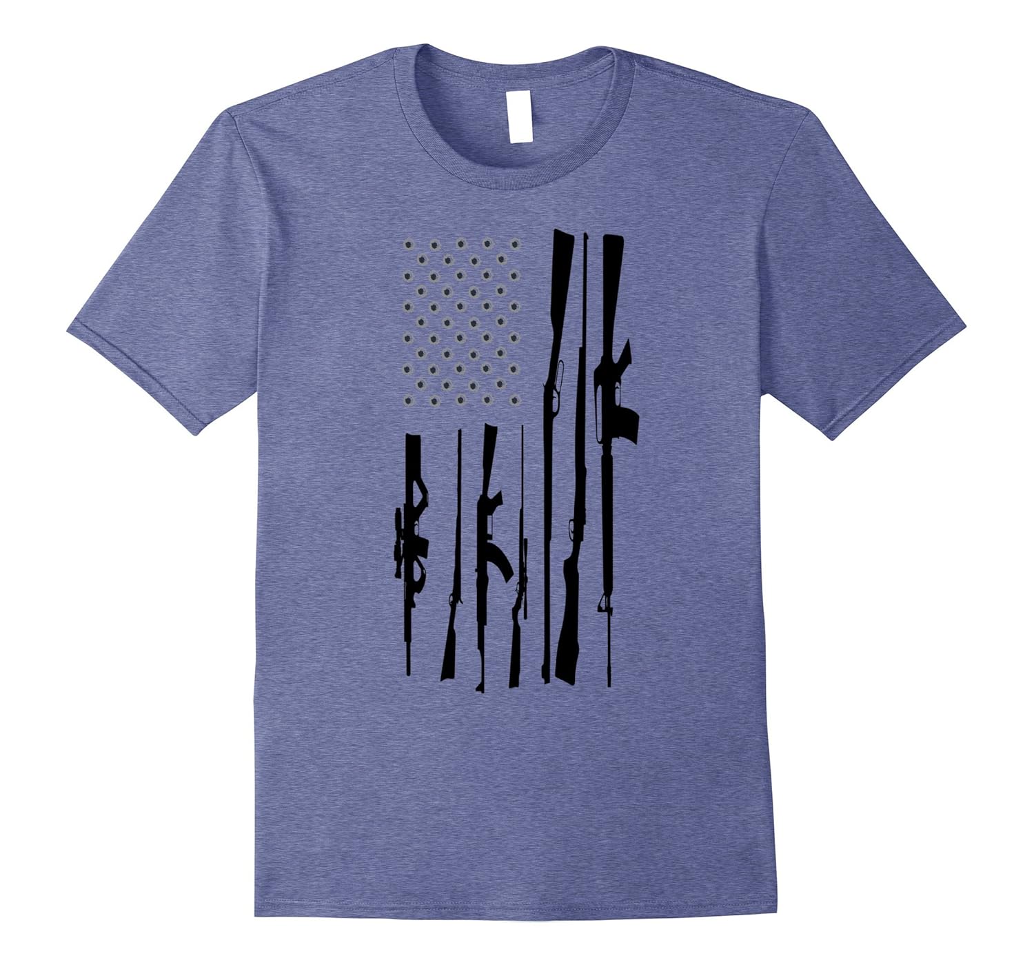 Gun and Ammo American Flag Veterans T Shirt Patriotism-PL – Polozatee