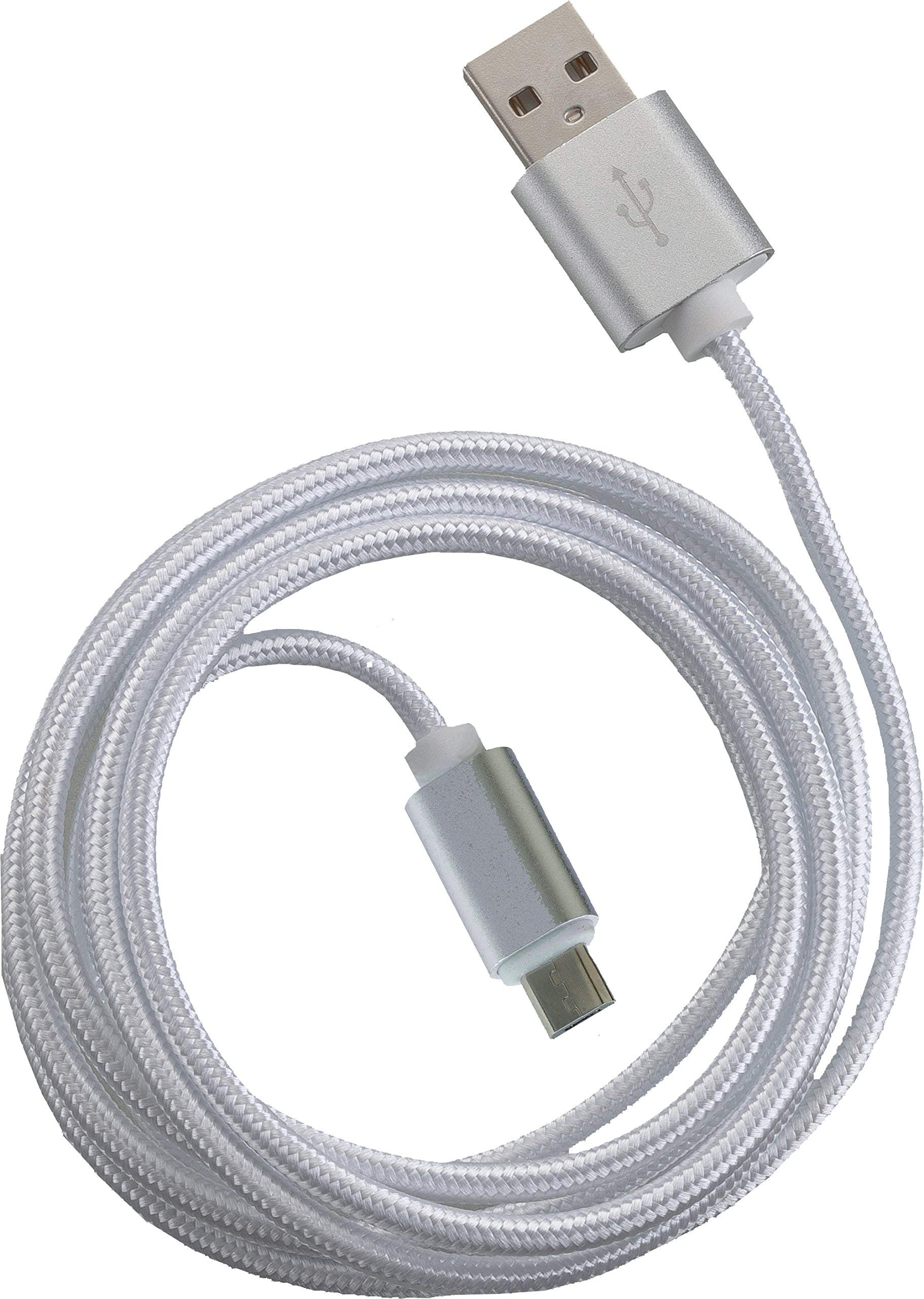 PETER JÃ„CKEL FASHION 1,5m USB Data Cable White for Micro-USB with Sync- and Ladefunktion