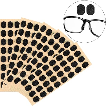 80 Paare Brillen Nasenpads Schaumnasenpads Klebstoff Brillenpads Rutschfeste Nasenpads für Kinder und Erwachsene, Schwarz (1 