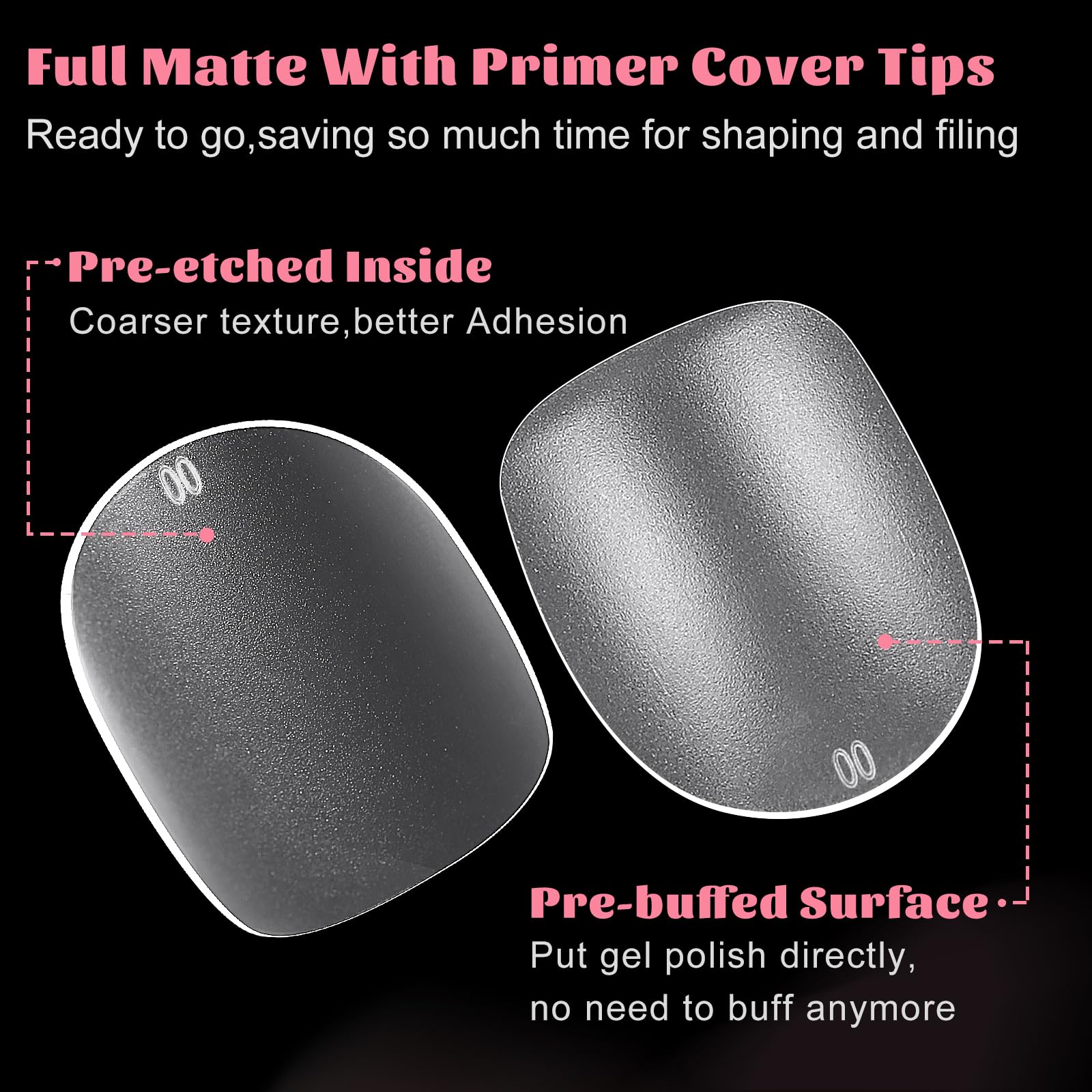 Extra Short Round Nail Tips,SINOKAME No File Matte Soft Gel Clear Press On Nails Extra Short,15 Sizes 600Pcs Short Fake Nails Glue on Nails for Acrylic Gel Nail Extensions - Image 4