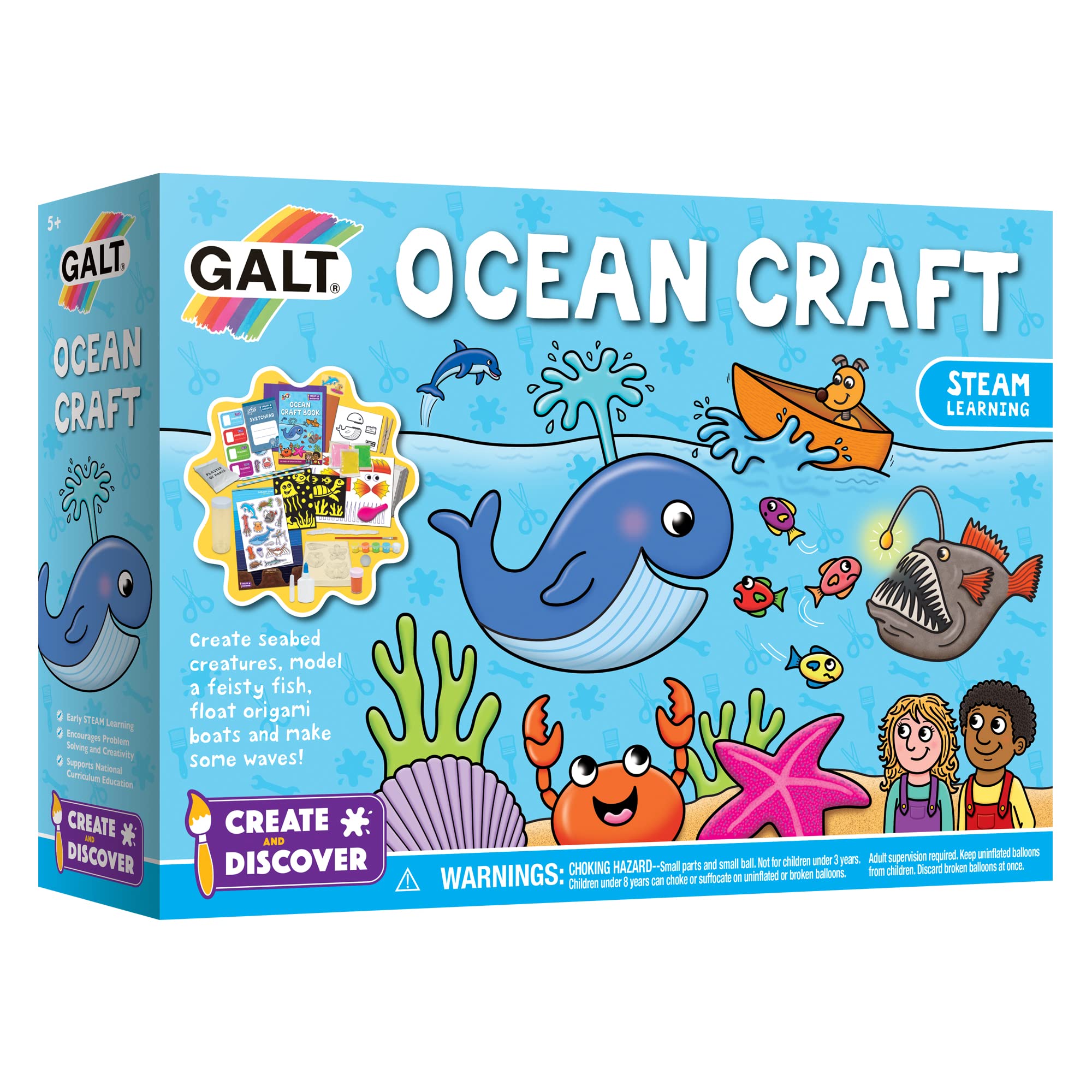 Galt Toys, Create And Discover - Ocean Craft, Craft Kits Kids, Ages 5 Years Plus