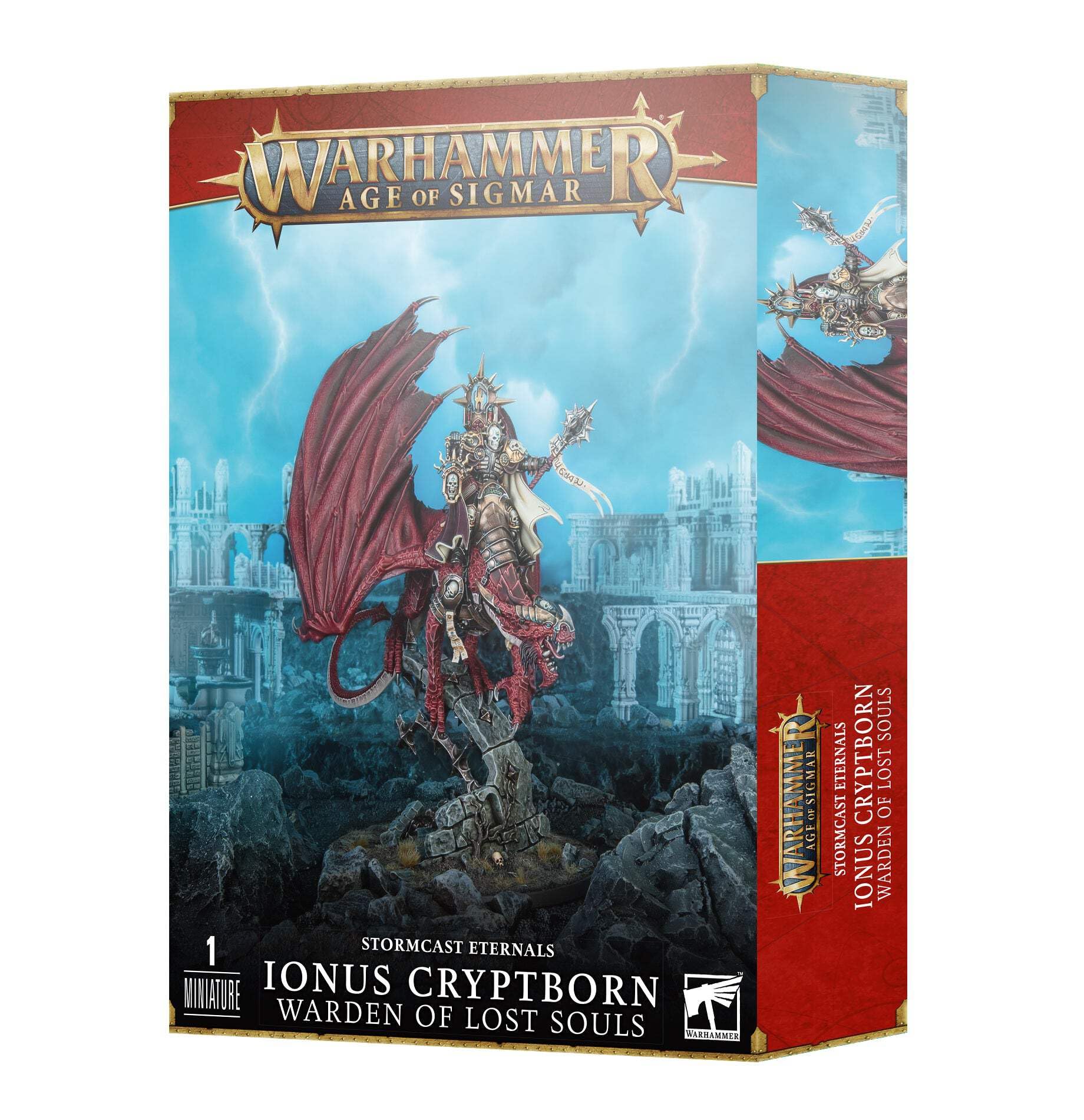 Warhammer Games Workshop Age of Sigmar - Stormcast Eternals - Ionus Cryptborn Warden of Lost Souls, Black