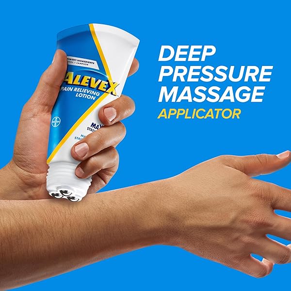 ALEVEX TOPICAL PAIN RELIEF LOTION WITH ROLLERBALL APPLICATOR – LONG LASTING ARTHRITIS AND MUSCLE PAIN RELIEF, 2.5 OZ