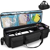 samdew Large Telescope Travel Case Bonus Accessory Bag &amp; Dividers, Soft Bag | 40.8", Compatible with Celestron Telescope &amp; More, with Optical Tube &amp; Tripod Buckles, Multi-pockets, for Camping, Stargazing