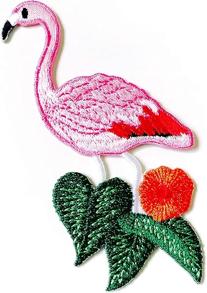 Amazon Co Jp Tyga Thai ブランド ピンクフラミンゴ かわいい鳥 動物 カートゥーンロゴ アップリケ 刺繍 縫い付けてアイロン パッチ バックパック ジーンズ ジャケット 衣類などに 鉄フラミンゴ Bird Pk ホーム キッチン