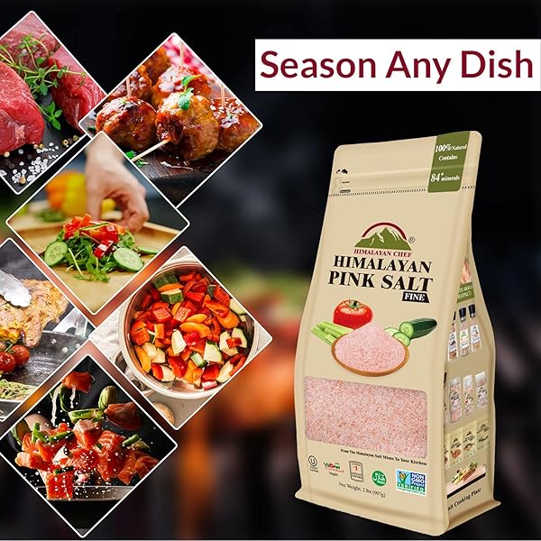 HIMALAYAN CHEF PINK HIMALAYAN SALT, FINE GRAIN – 2 LBS BAG