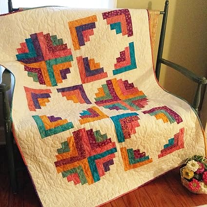 Amazon Com Hopscotch Curvy Log Cabin Quilt Pattern By Cut Loose