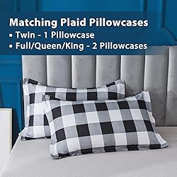 Andency Black Gray White Comforter Set Full