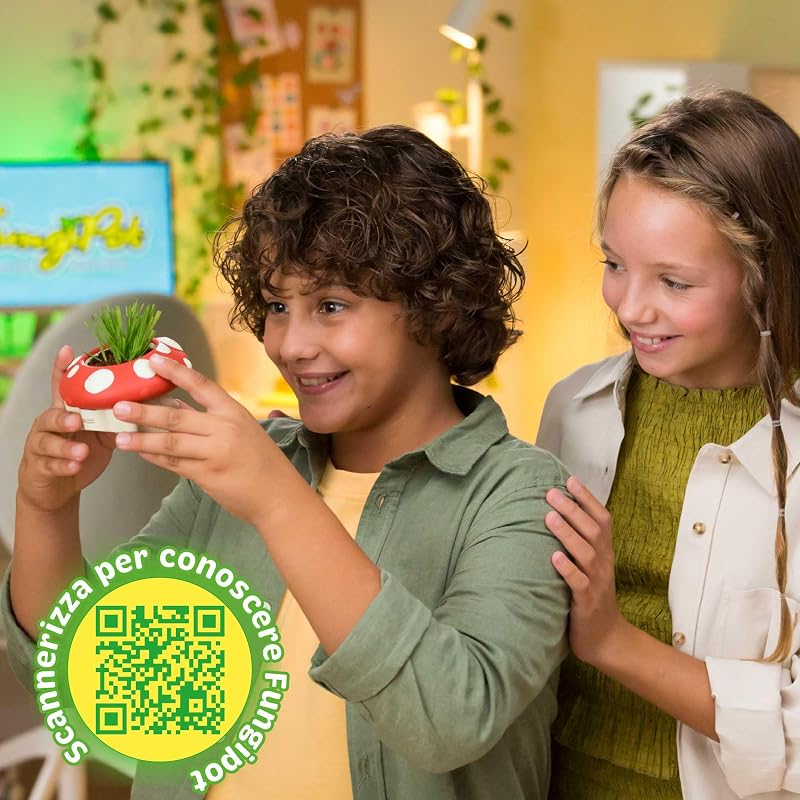 FungiPot, vaso digitale interattivo per la cura delle piante, sensori di umidità, luce e temperatura, giochi digitali, inclusi substrato e semi, + 6, Famosa (GAD00000) — foto 7 di 7