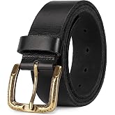 wolksprong Thicken Full Grain Leather Mens Belt Heavy Duty Mens Work Belt Mens Belt High Hardness Buckle Packed In Gift Box