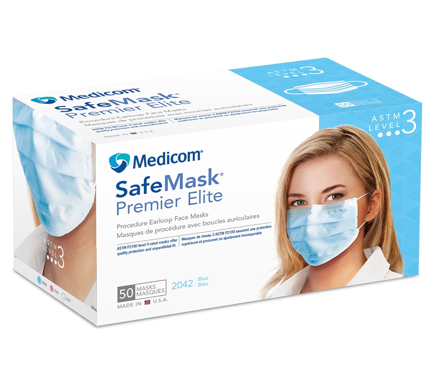 Download Amazon Com Medicom 2042 Safemask Premier Elite Earloop Masks Blue Pack Of 50 Industrial Scientific PSD Mockup Templates