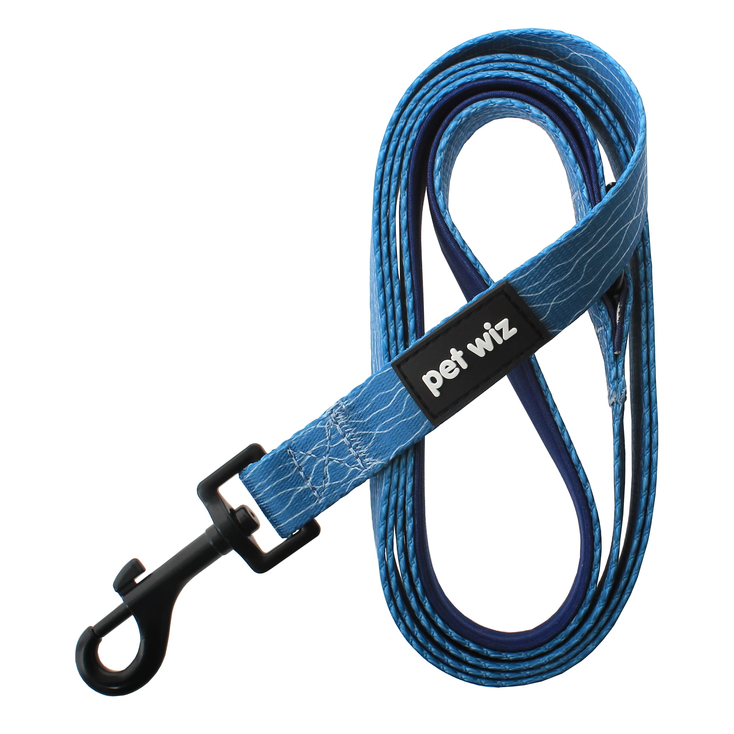 1.5m Dog Lead, with Padded Handle, Swivel Clip and D Ring Attachment, in Adorable Designs. (Pawfect Waves)