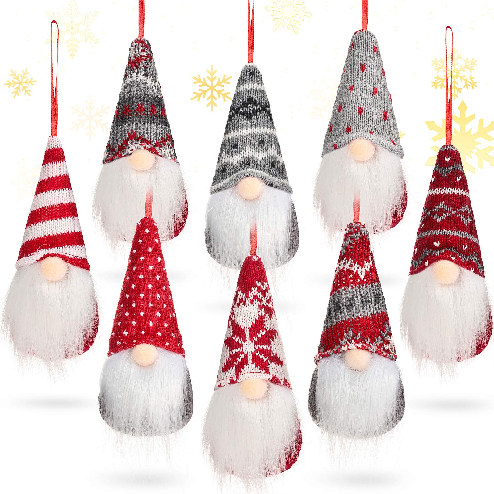 Sumind Christmas Gnomes Ornaments Handmade Scandinavian Santa Plush Swedish Gnome Ornaments Christmas Tree Hanging Decoration Holiday Xmas Home Decor