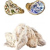 10Pcs Oyster Shells for Crafts， 4"-5" Large Oyster Shell for Crafts，Oyster Shells for Christmas 、Painting、 Beach Themes、 Wedd