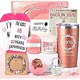 iAOVUEBY 50th Birthday Gifts for Her, Vintage 1976 Fabulous 50 Birthday Gifts for Women, Funny Happy 50th Birthday Decorations & Gift Ideas for Mom, Sister, Friend, Wife
