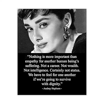 Audrey Hepburn Life Quotes Buy Quot;Nothing Is More Important Than Empathy"-Audrey Hepburn Quotes- 8 X  10" Inspirational Wall Art Print-Ready To Frame. Vintage Silhouette Wall  Decor For Home-Office-Studio-Salon. Great Life Lesson Online In Vietnam.  B08Ppvcq7Z