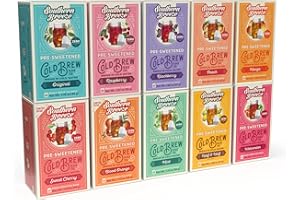 Southern Breeze Cold Brew Sweet Tea Variety Pack Iced Tea with Black Tea and Zero Carbs Zero Sugar, 20 Individually Wrapped Tea Bags, Pack of 10