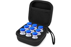 SMYV Insulin Vial Holder Storage Case for Fridge, Peptide Case Fits Standard 10ml U-100 Vials, 9 Slots