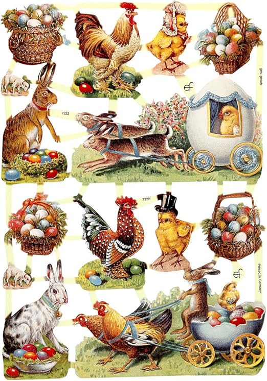 Vintage DieCuts, sheet 16,5x23,5 cm, easter, 3sheets Amazon.co.uk