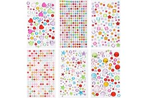 1060Pcs Gem Stickers, Acrylic Jewels for Crafts Rhinestones Self Adhesive Rhinestone Stickers for Crafts Jewels Makeup DIY De