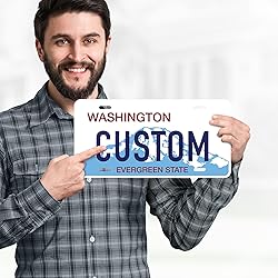 Custom Washington License Plate, Personalized
