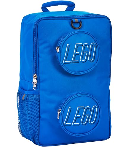 LEGO Kids Brick Mini Backpack Accessory Pouch with Novelty Backstraps, Snaps to Belt or Full-Size Backpack, Holds Small Items like Keys & Headphones, Black : Toys & Games