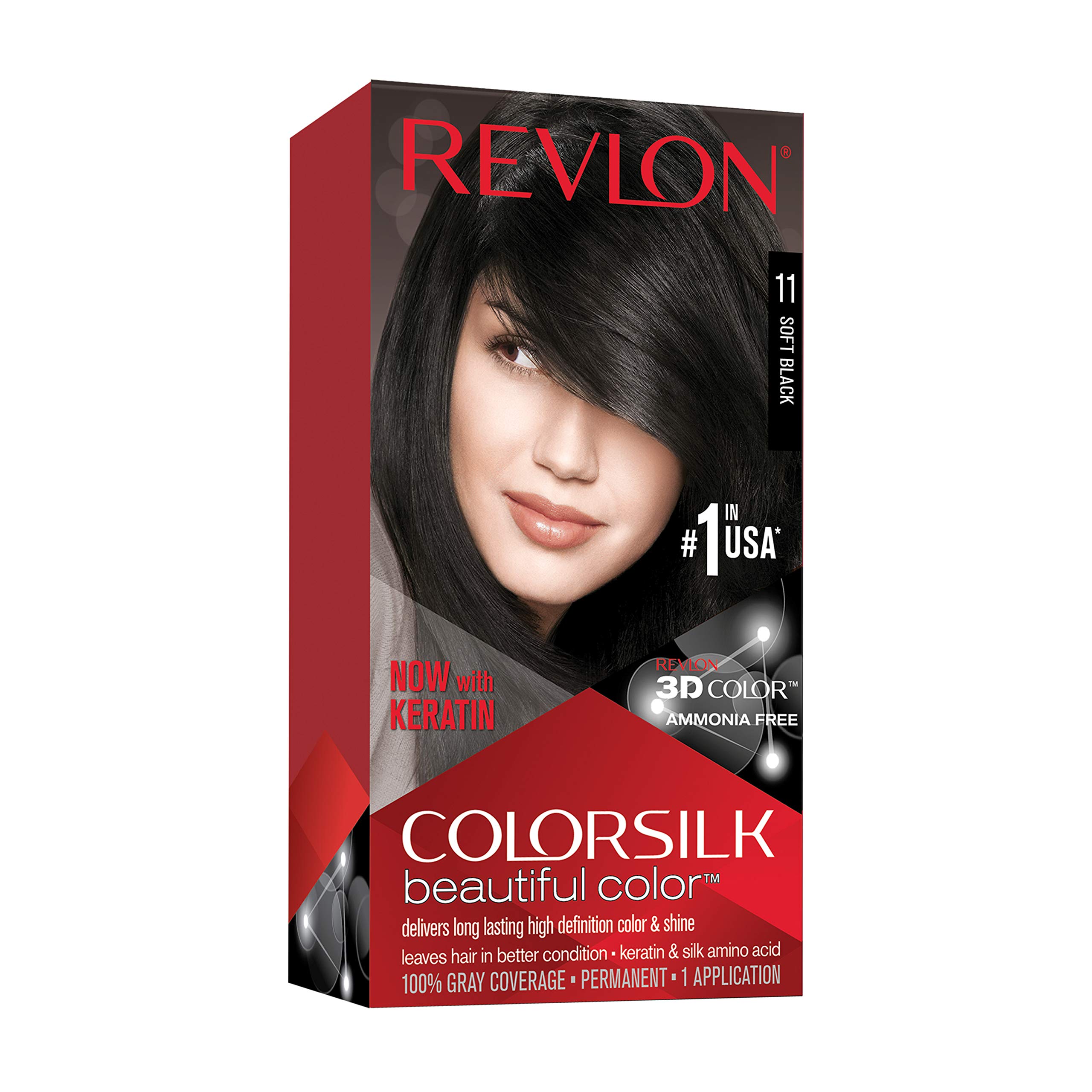 Revlon ColorSilk Beautiful Color, Soft Black