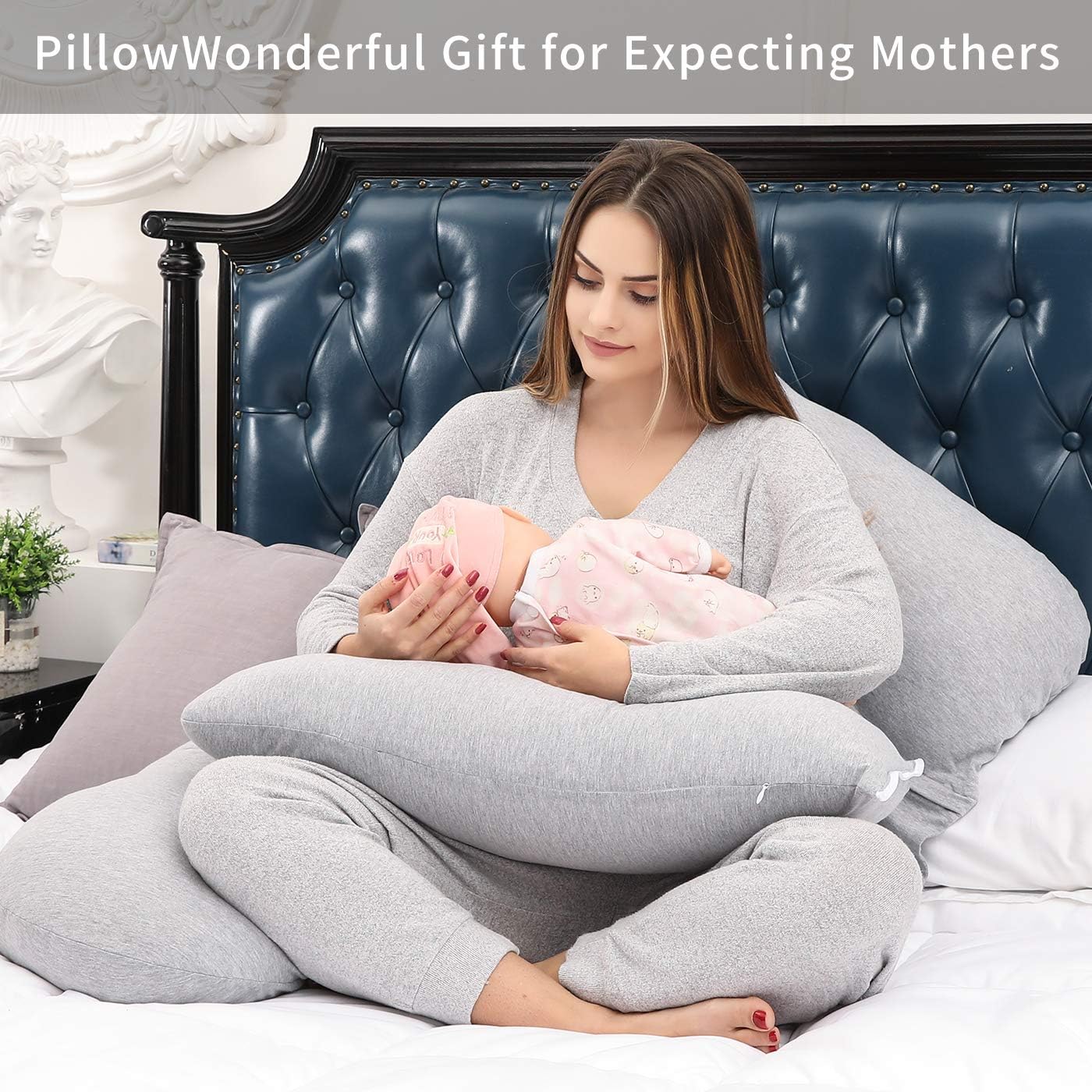 Pregnancy Pillows，Pregnancy Pillow U-Shaped Full Body ，Pregnancy Gifts Maternity Pillow Support Detachable Extension: Kitchen & Dining
