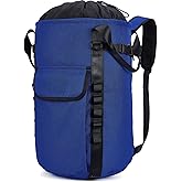 PAMLIAPY Arborist Rope Bag, 35L Tree Climbing Rope Bag, Arborist Equipment Bucket Backpack, Arborist Gear Carrier Bag with Side Pockets, Tough Rock Climbing Backpack, Rock and Tree Climbing Gear