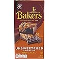 Baker's Premium Unsweetened Chocolate Baking Bar, 4 Ounce (Pack of 12)