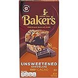 Baker's Premium Unsweetened Chocolate Baking Bar (4 oz Box, Pack of 12)