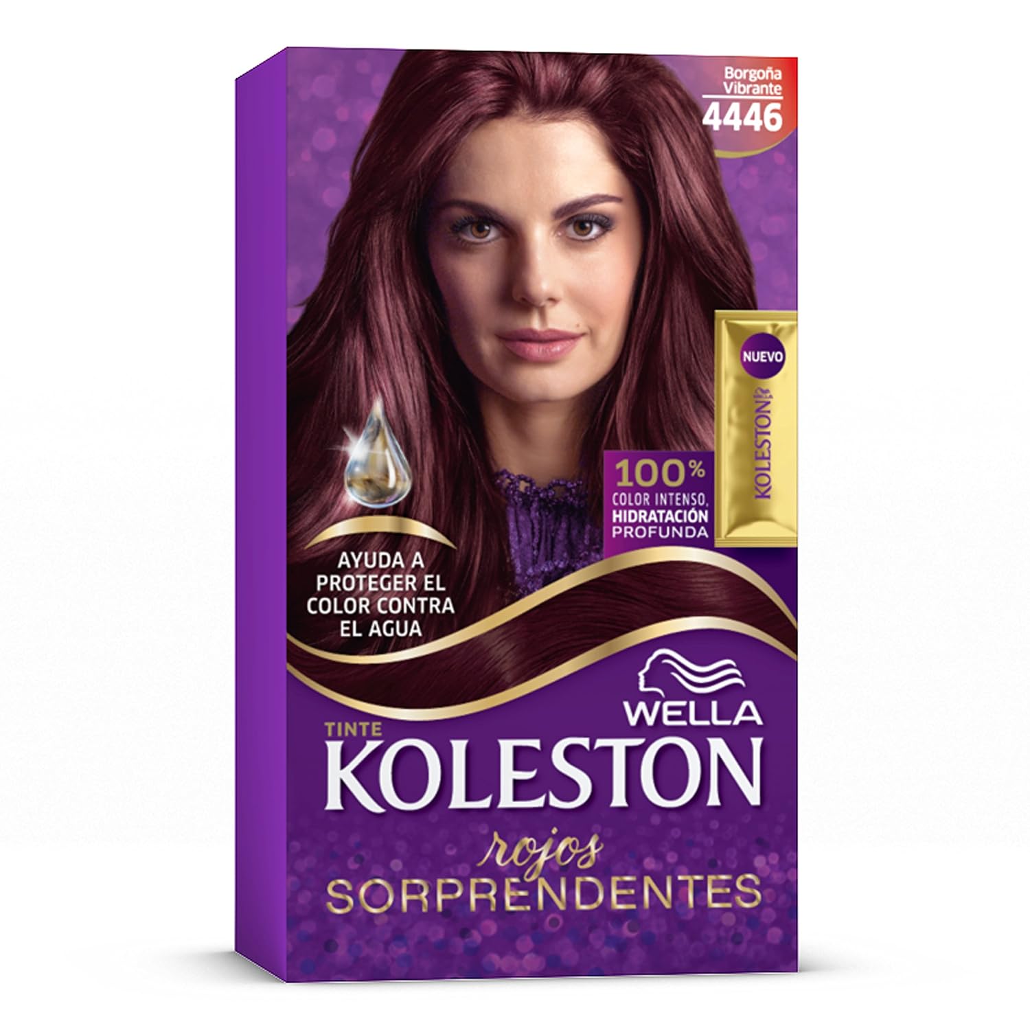 Wella Koleston Coloración En Crema Para El Cabello 4446 Borgoña Vibrante