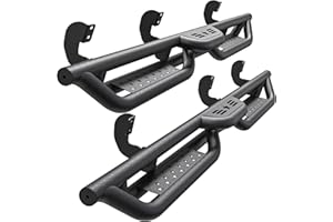 AUTOBULL Running Boards Compatible with 2005-2024 Nissan Frontier Crew Cab 4 Full Doors, 6" 2-Stairs Side Step Rails Coated Black Carbon Steel Nerf Bars