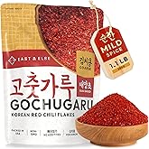 East and Else Gochugaru, Korean Red Chili Pepper Flakes, Coarse Grind for Kimchi, 1.1 LB (500g) Bulk Resealable Bag, Premium