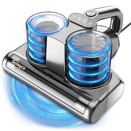 Solayce Mattress Vacuum Cleaner With Uv Light, 16 Kpa Bed Vacuum Cleaner With Hot Air Function, 500 W, Strong Suction Power, Ultrasonic Removes 99.9% Of Bacteria, Allergens