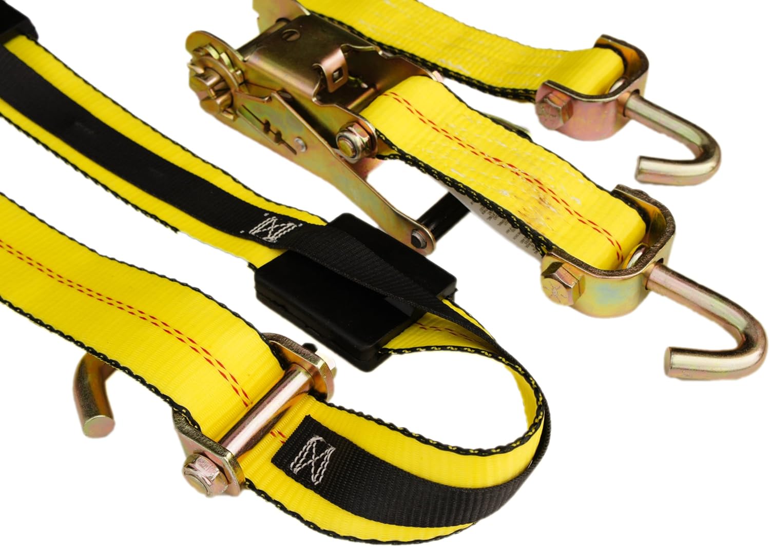 2" x 9' Yellow Over Tire Auto Car Hauler Ratchet Straps