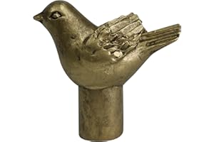 Urbanest Bird Lamp Finial, 1 3/4-inch Tall, Antique Gold
