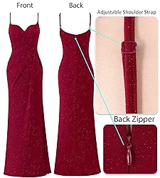 VFSHOW Womens 2025 Sparkly Formal Prom Maxi Dresses