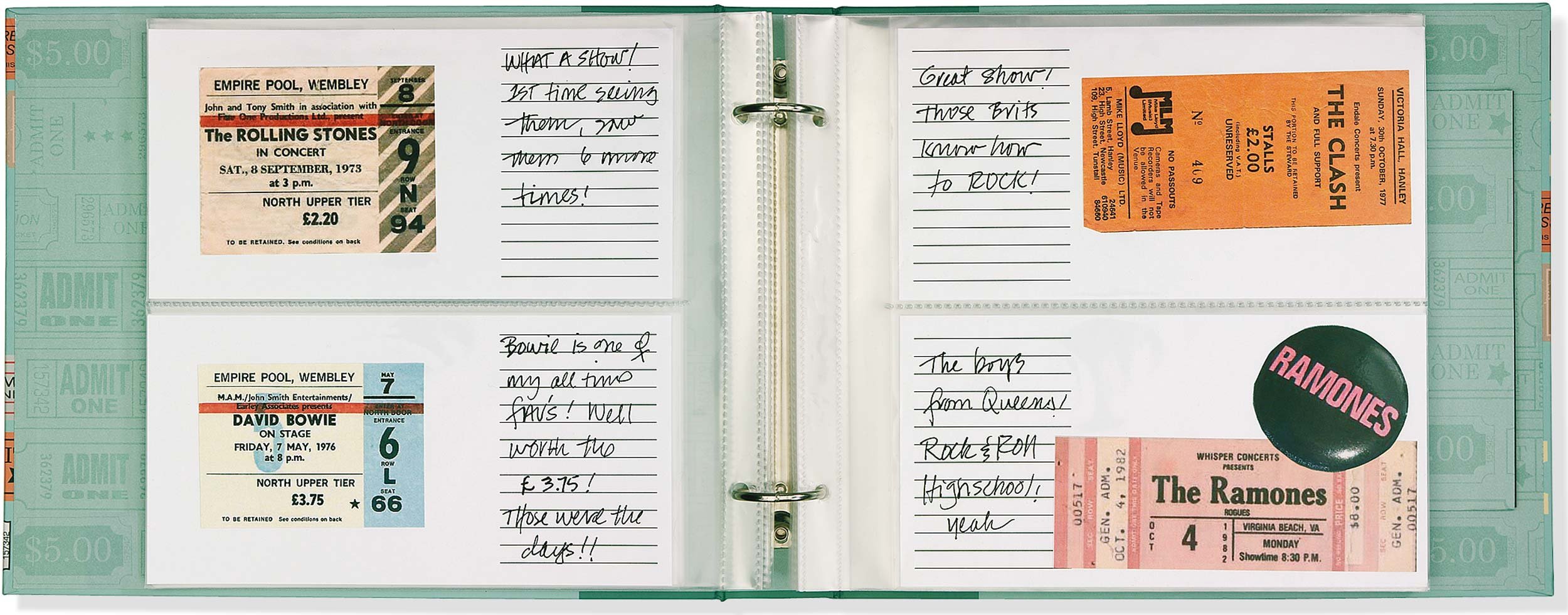 Ticket Stub Organizer Concert Movie Storage Collect Album Book Write