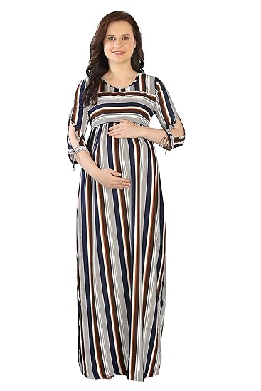 Womens Printed Long Maternity Nightdress