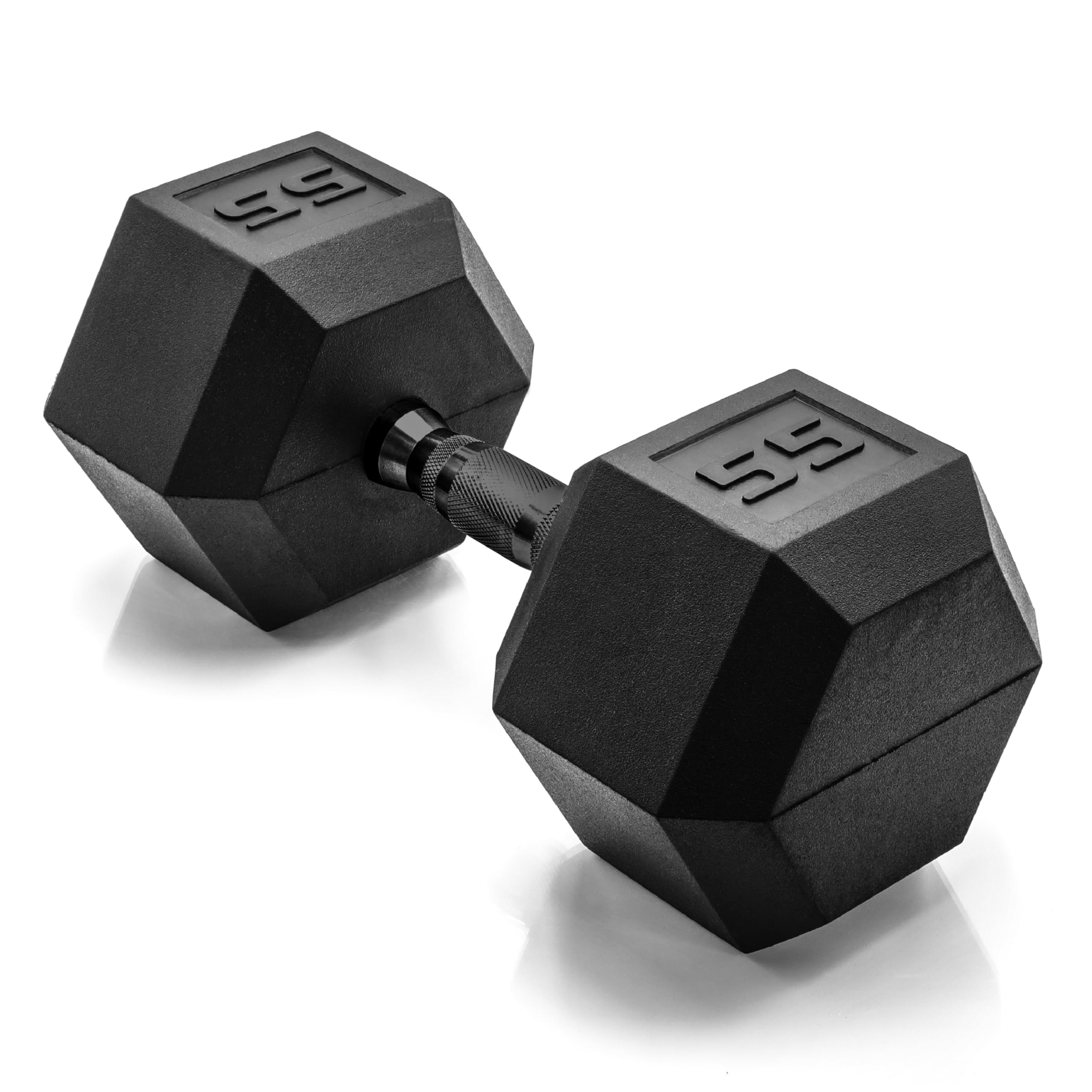 Photo 1 of ***FACTORY SEALED***CAP Barbell 55 LB Coated Hex Dumbbell Weight with Black Handle
