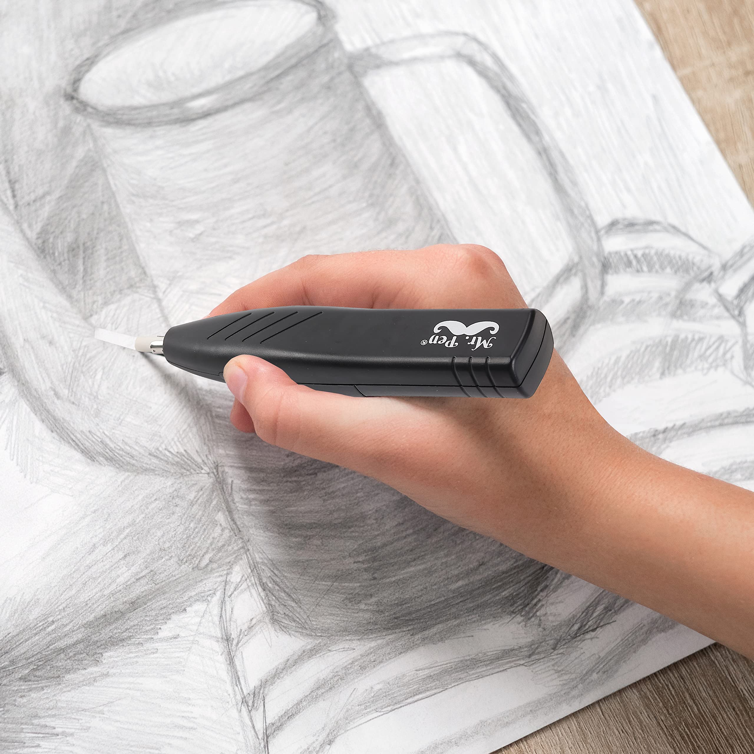 Mr. Pen- Electric Eraser Kit, 36 Eraser Refills and 1 Brush, Battery Operated Eraser for Artists, Electric Pencil Eraser, Drawing