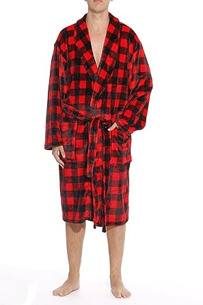 mens plaid robe