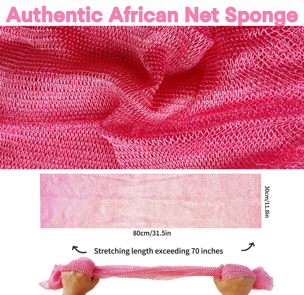 SPMKTBOZAI African Net Sponge Authentic, Exfoliating Real...