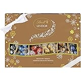 Lindt LINDOR Holiday Deluxe Assorted Chocolate Truffles Gift Box, 15.2 oz. (2021)
