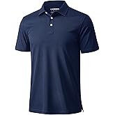 MAGCOMSEN Men's Polo Shirts 3 Buttons Casual Work T Shirts Quick Dry Short Sleeve Golf Shirt Pique Jersey Outdoor Performance