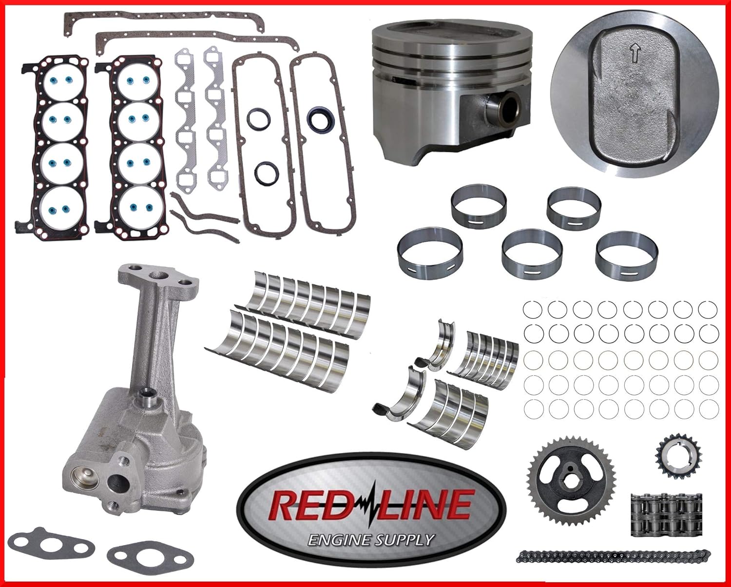 Engine Rebuild Overhaul Kit Fits 19871993 Ford 351 351W 5.8L OHV V8 16V Windsor F
