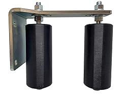 Slide Gate Guide Roller 6" Black L Rear Post